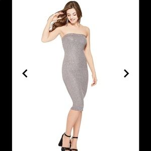 Katy Shimmer Strapless Dress
